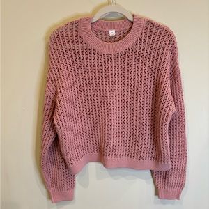 OLD NAVY CROCHET CROPPED SWEATER